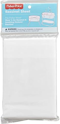 Fisher-Price Baby Bassinet Sheet, Machine-Washable Replacement Sheet for…