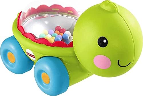 Fisher-Price Baby Crawling Toy Poppity Pop Turtle Push-Along Vehicle with…