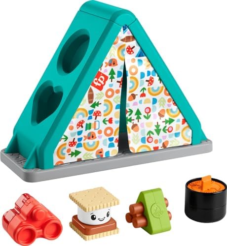 Fisher-Price Baby Developmental Toy S’More Shapes Camping Tent Block Sorting…