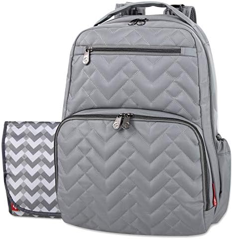 Baby Essentials Fisher-Price Signature Morgan Quilted Backpack Diaper Bag…