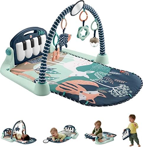 Fisher-Price Baby Playmat Kick & Play Piano Gym with Musical and Sensory Toys…