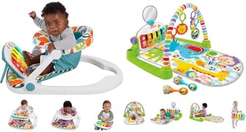 Fisher-Price Baby Portable Chair Deluxe Kick & Play Sit-Me-Up Floor Seat with…