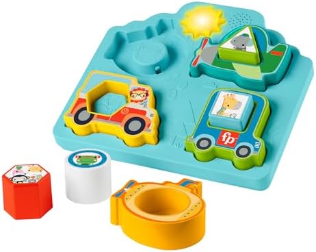 Fisher-Price Baby Sorting Toy Shapes & Sounds Vehicle Puzzle | Include Music…