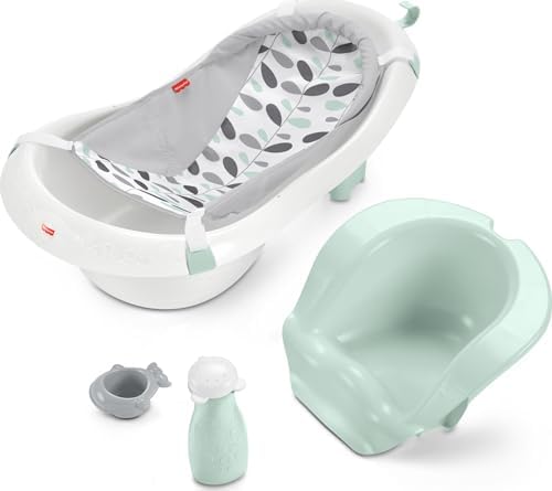Fisher-Price Baby to Toddler Bath 4-in-1 Sling ‘n Seat Tub with Removable…