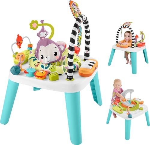 Fisher-Price Baby to Toddler Toy 2-in-1 Purple Monkey Activity Center & Play…