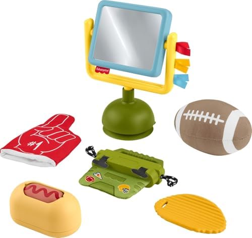 Fisher-Price Baby Toys Mini Me Moments Tiny Tailgater Set, 6 Sports-Themed…
