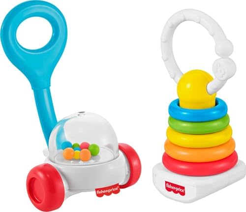Fisher-Price Baby Toys Newborn Classics-Pack of Rattle Teether & Sensory…