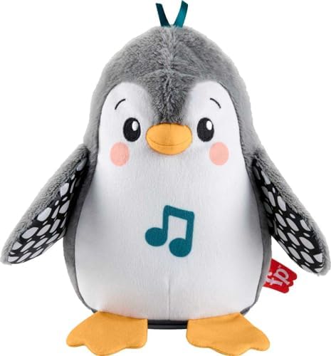 Fisher-Price Baby Tummy Time Toy Flap & Wobble Penguin, Plush with Music &…