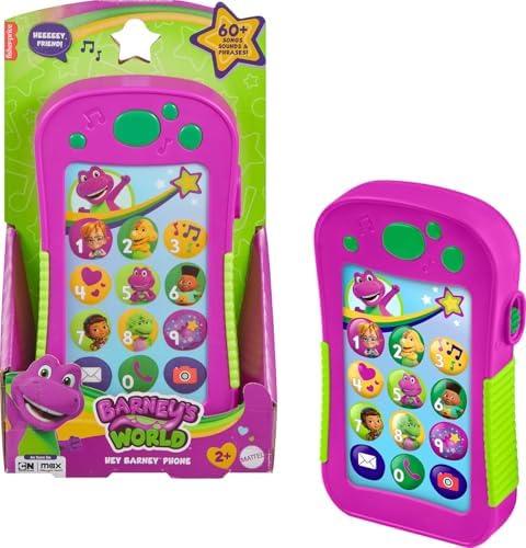 Barney’s World Toddler Toy Hey Barney Phone with Music Lights & Phrases for…
