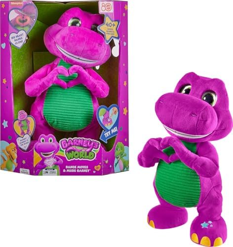 Fisher-Price Barney’s World Toddler Toys, Barney Tall Plush, 13-inch Figure…
