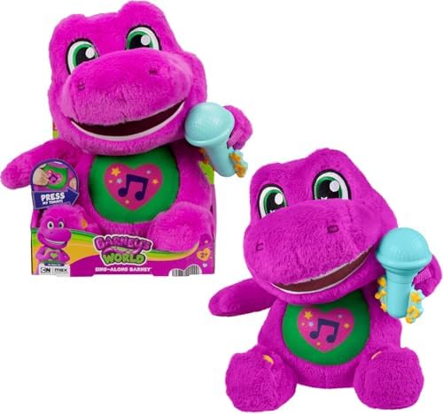 Fisher-Price Barney’s World Toddler Toys, Barney Tall Plush, 10.5 -inch…