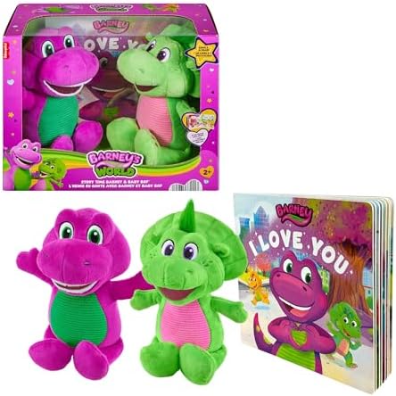 Barney Fisher-Price World Baby Bop Plushes & Storybook