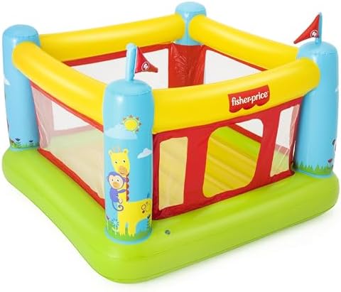 Fisher-Price Bouncetastic Inflatable Bouncer | Indoor and Outdoor Bounce…