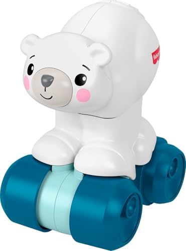 Fisher-Price Crawl-After Polar Bear, Baby Toy | Press & Go Vehicle, Sensory…