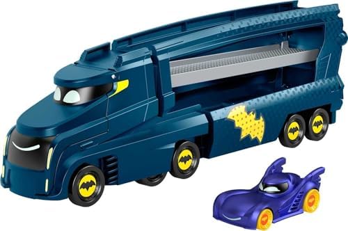 Fisher-Price DC Batwheels Toy Hauler and Car, Bat-Big Rig with Ramp and Bam…