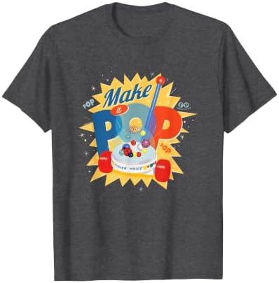 Fisher Price - Make It Pop T-Shirt, Men, Dark Heather Grey, 4X-Large
