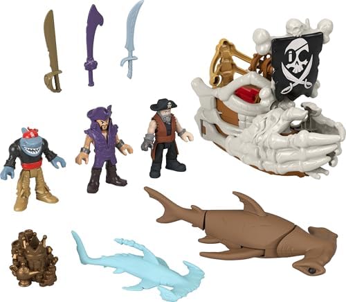 Fisher-Price Imaginext Billy Bones Pirate Ship Playset with Accessories