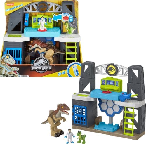 Fisher-Price Imaginext Jurassic World Dinosaur Toys Scan & Glow Dino Playset…