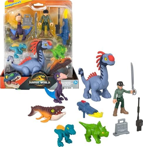 Fisher-Price Imaginext Jurassic World Rebirth Action Figure Set with 1 3-inch…