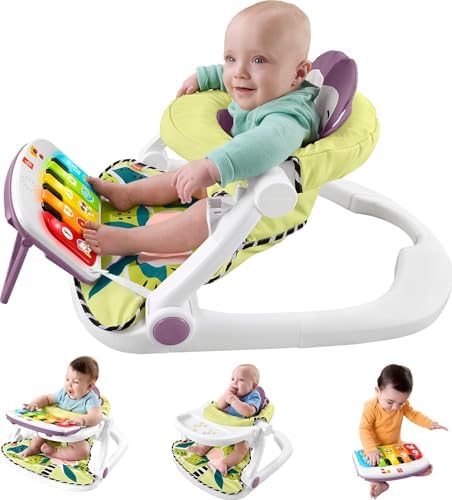Fisher-Price Kick & Play Deluxe Sit-Me-Up Seat, Purple Monkey
