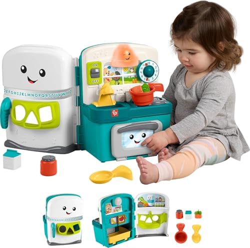 Fisher-Price Laugh & Learn Learning Kitchen Playset | Baby Toy, Pretend Play…