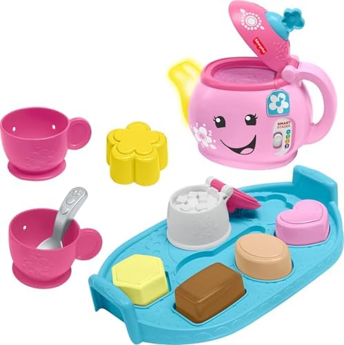 Fisher-Price Laugh & Learn Sweet Manners Tea Set Toy | Light-Up Teapot & 10…