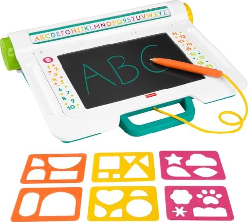 Fisher-Price Learn & Doodle Desk, Drawing Tablet with LCD Screen