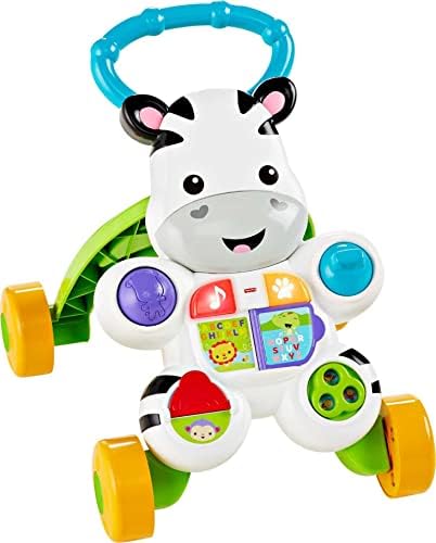 Fisher-Price Learn with Me Zebra Walker Baby Push Toy, Ages 6+ Months