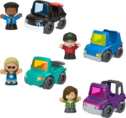 Fisher-Price Little People Activity Vehicles 8-Piece Set | 4 Toy Cars & 4…