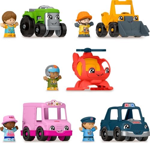 Fisher-Price Little People Activity Vehicles Set | 5 Toy Vehicles and 5…