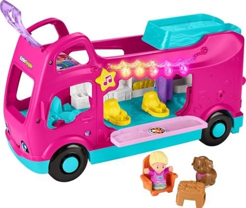 Fisher-Price Little People Barbie Little Dreamcamper Toddler Toy | Push-Along…