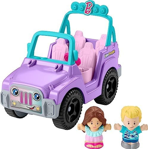 Fisher-Price Little People Barbie Toddler Toy Car Beach Cruiser with Music…