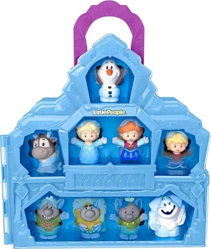 Fisher-Price Little People Disney Frozen Carry Along Castle Case, 9 Figures