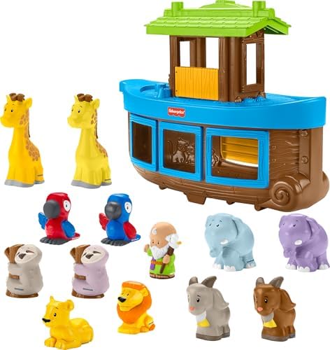 Fisher-Price Little People Noah’s Ark Playset | Toddler Toys, 12 Animals &…