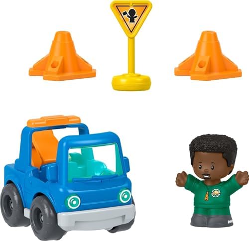 Fisher-Price Little People Roadside Tow & Go Figure & Vehicle Set