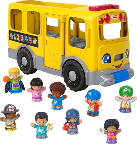 Fisher-Price Little People Toddler Toy Big Yellow School Bus & Community…