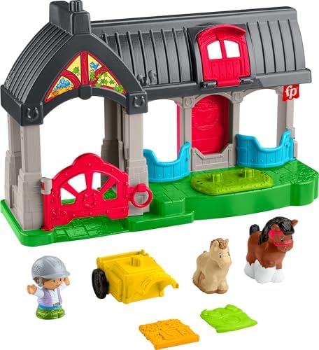 Fisher-Price Little People Toddler Toy Friendly Horses Stable Playset with…