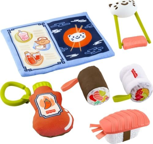 Fisher-Price Mini Me Moments Sushi Buffet Set | Baby Toys, 6-Piece Pretend…