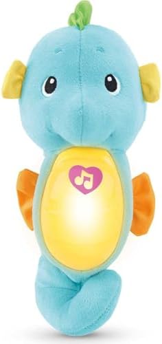 Fisher-Price Musical Baby Toy, Soothe & Glow Seahorse, Plush Sound Machine…