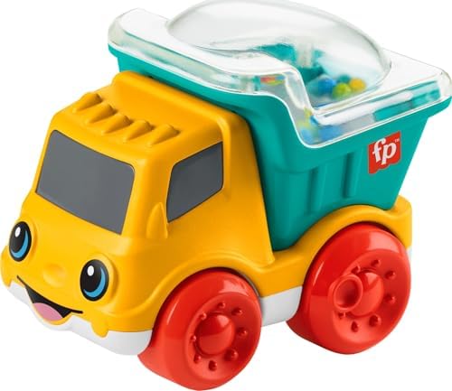 Fisher-Price Poppity Pop Dump Truck Baby Toy | Push Along Vehicle, Fine Motor…