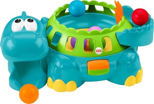Fisher-Price Poppity Pop Musical Dino Ball-Popper, Blue | Baby Crawling Toy,…