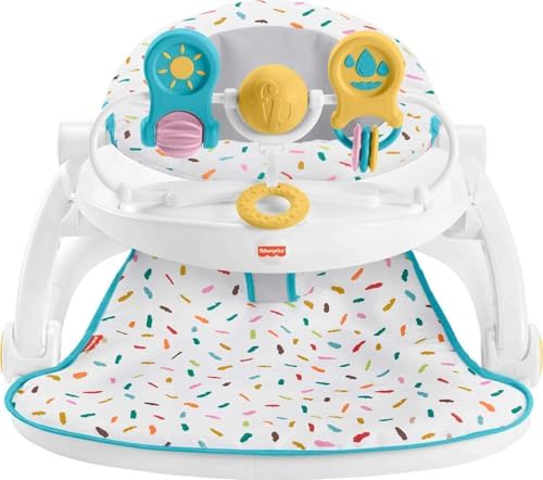 Fisher-Price Portable Baby Chair Deluxe Sit-Me-Up Floor Seat with Snack Tray,…