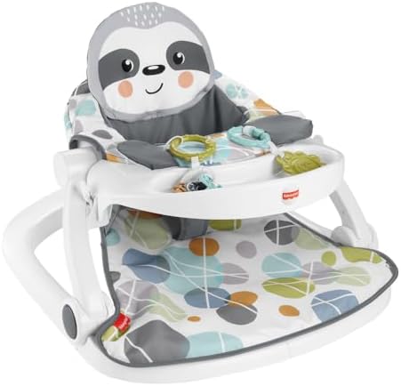 Fisher-Price Portable Baby Chair Sit-Me-Up Floor Seat with Snack Tray,…