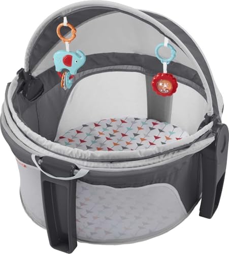 Fisher-Price Portable Bassinet On-The-Go Baby Dome, Travel Play Space with…
