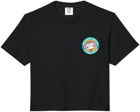 Fisher-Price Purple Monkey Circle Comfort Colors Crop Top