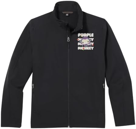 Fisher-Price Purple Monkey Softshell Jacket, Men, Black, Small