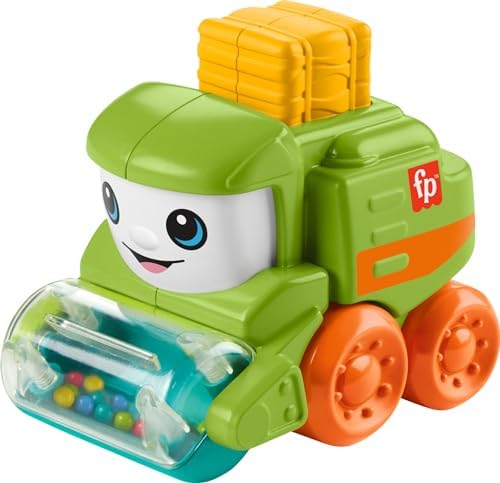 Fisher-Price Rollin' Tractor Baby Toy | Push-Along Farm Vehicle, Fine Motor…