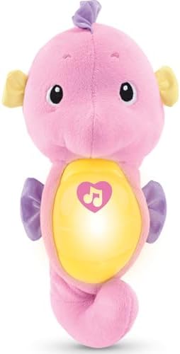 Fisher-Price Soothe & Glow Seahorse, Pink | Plush Musical Baby Toy, Sound…