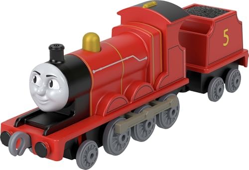 Thomas & Friends by Fisher-Price, Large Push-Along Die-Cast James Engine &…