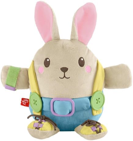 Fisher-Price Toddler Educational Toy Learn to Dress Bunny Plush Animal…